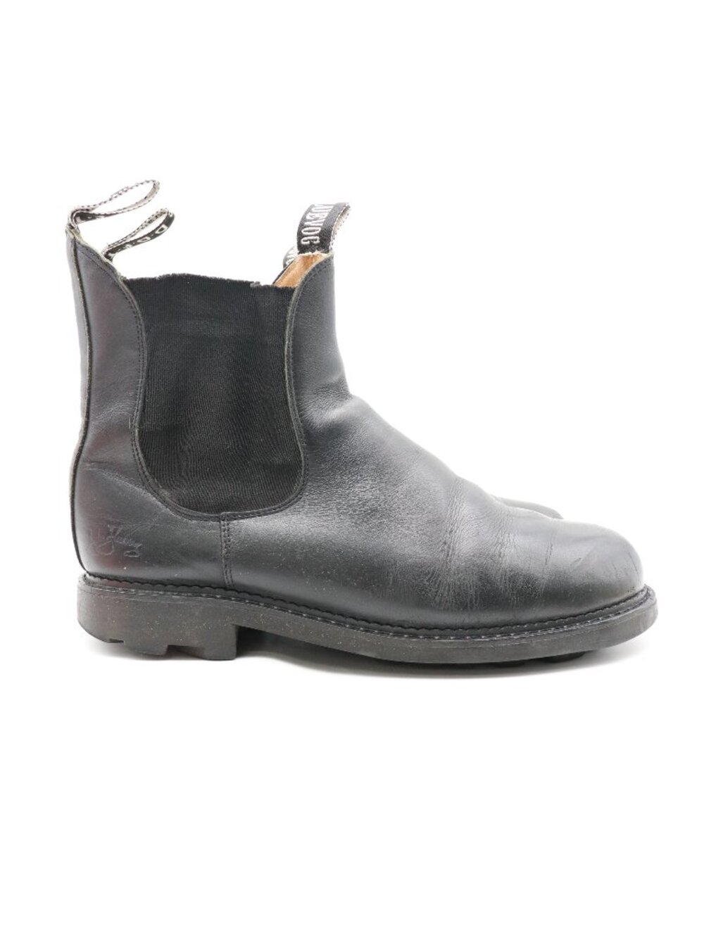 John Fluevog Seventh Heaven Chelsea Boots Men's Size 9 Black Leather Pull On